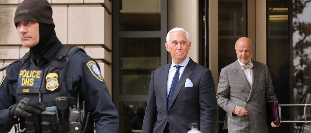 Roger Stone, a longtime adviser to President Donald Trump, leaves the Prettyman United States Courthouse on January 29, 2019.