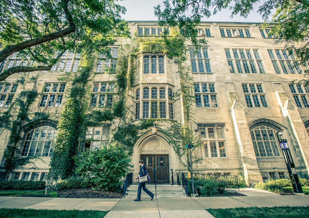 Exterior of Northwestern University School of Law Levy Mayer Hall